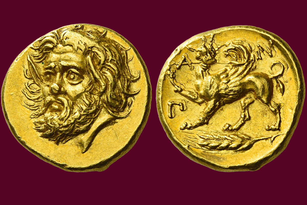 Древнегреческую монету с сатиром продали за 6 млн долларов