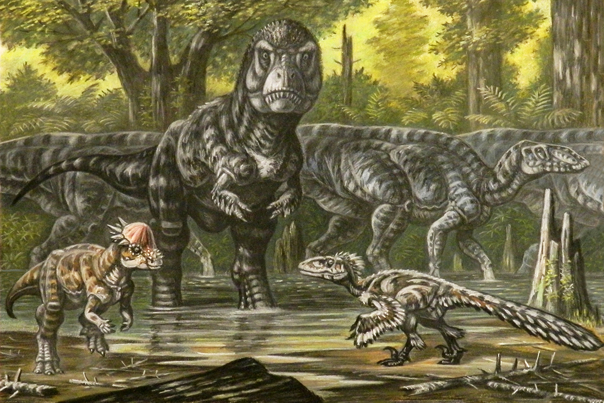 Палеонтологи обнаружили тираннозавра с детенышами в желудке