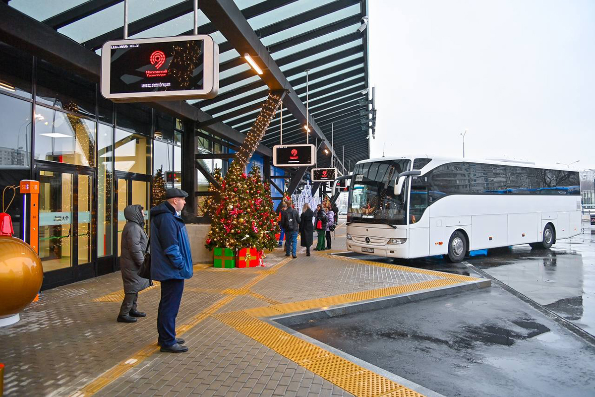 Собянин открыл международный автовокзал «Красногвардейский»