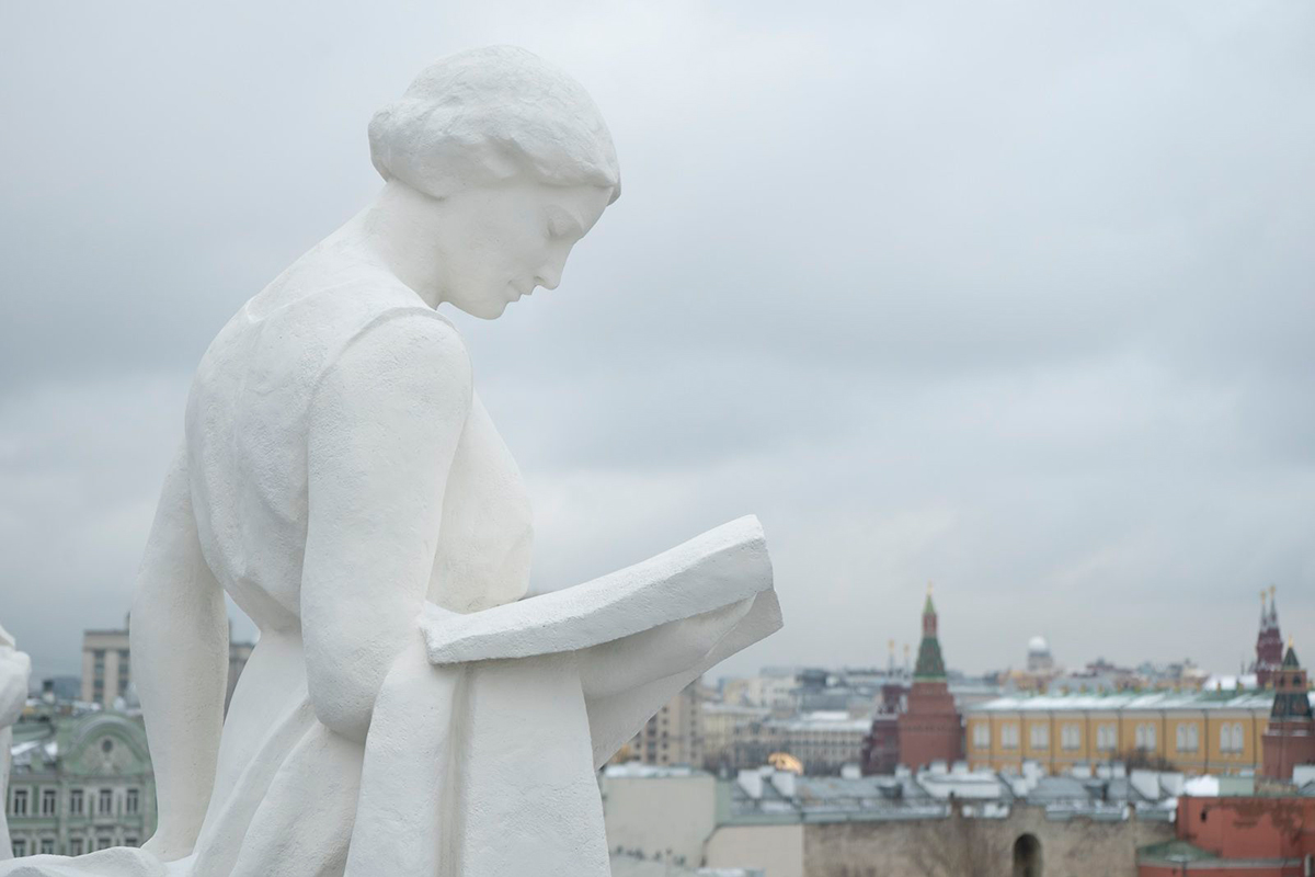 Реставрацию 22 скульптур на здании РГБ выполнили в рекордные сроки — Собянин