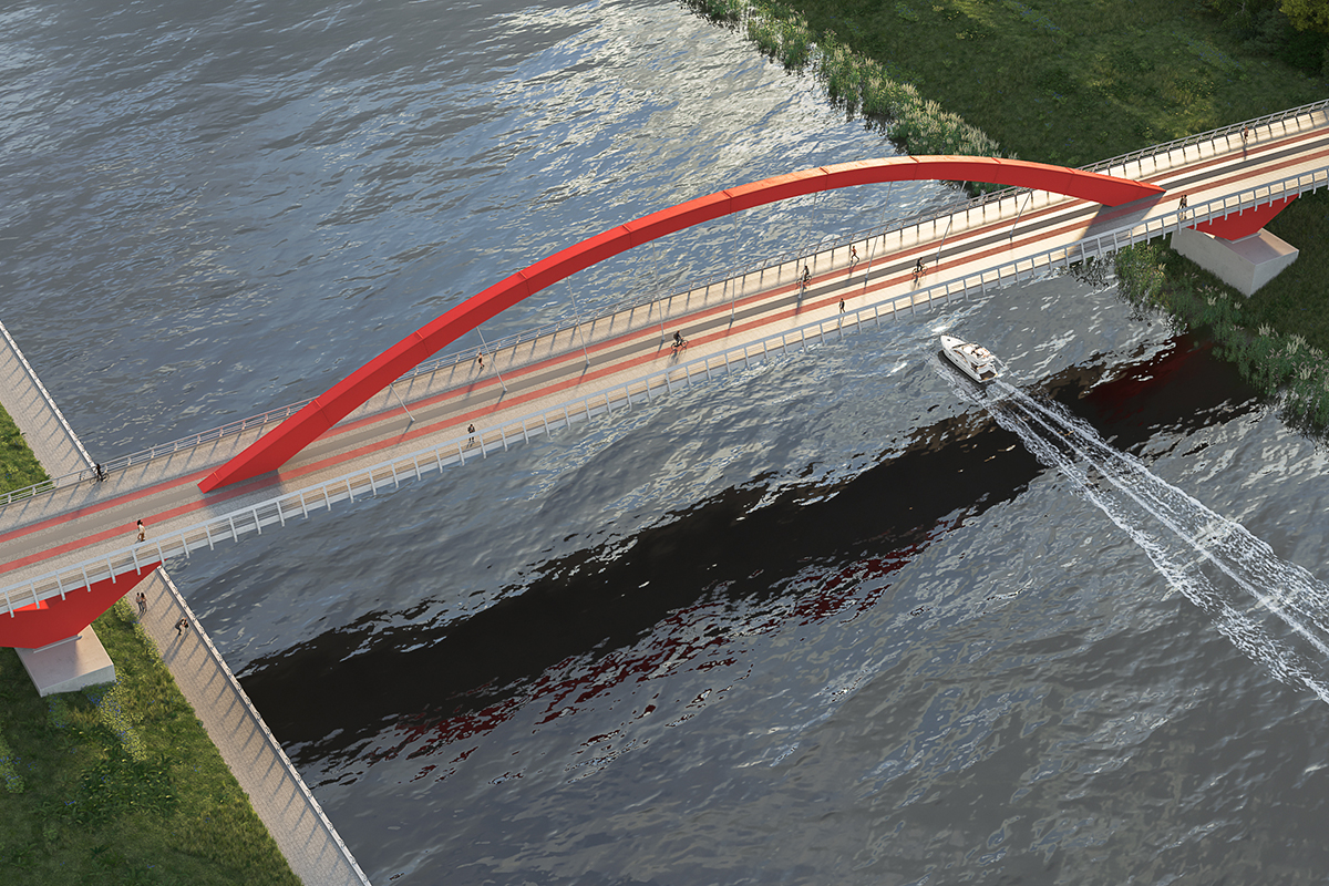 Утверждено архитектурно-градостроительное решение пешеходного моста через Москву-реку в Мнёвниковской пойме