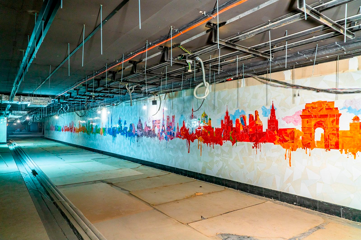 Андрей Бочкарёв: Завершена отделка путевых стен на станции метро «Университет Дружбы Народов»