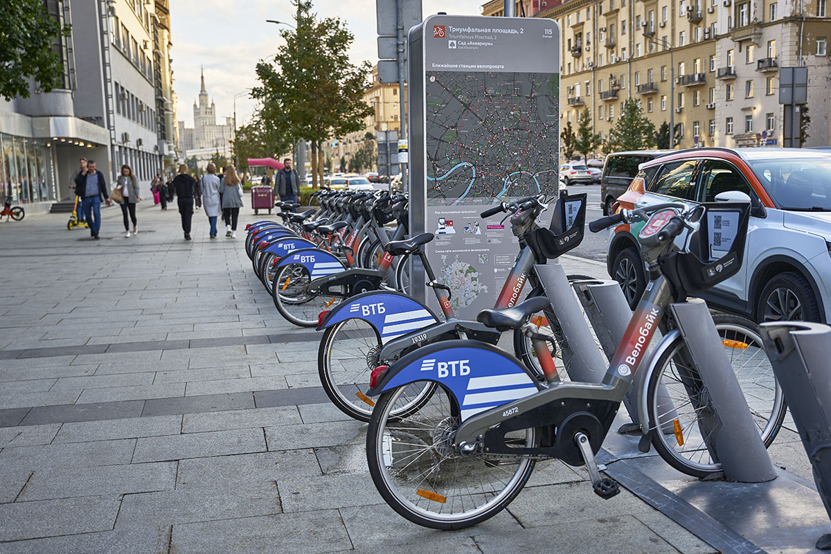 В Москве запустили прокат станционных велосипедов
